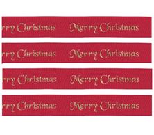 Picture of RED & GOLD MERRY CHRISTMAS RIBBON REEL